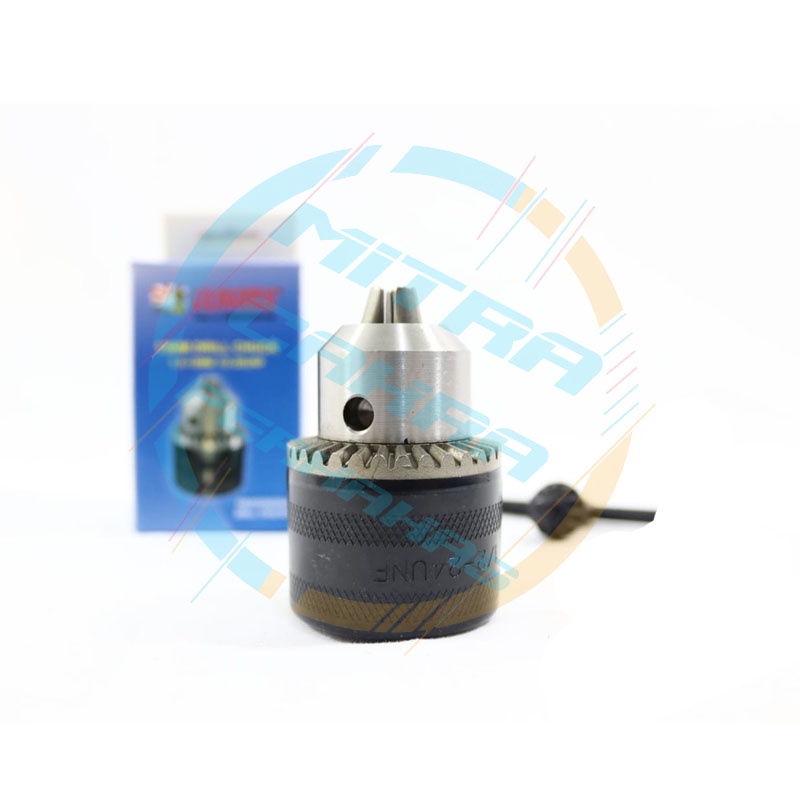 Kepala Mesin Bor 10mm x 3/8&quot; &amp; 13mm x 1/2&quot; Drat Key Set Drill Chuck Fujiyama set Kepala Dan Kunci Kepala Bor 13MM - KEY CHUCK DRILL 13 MM HEAD DRILL 13MM termurah
