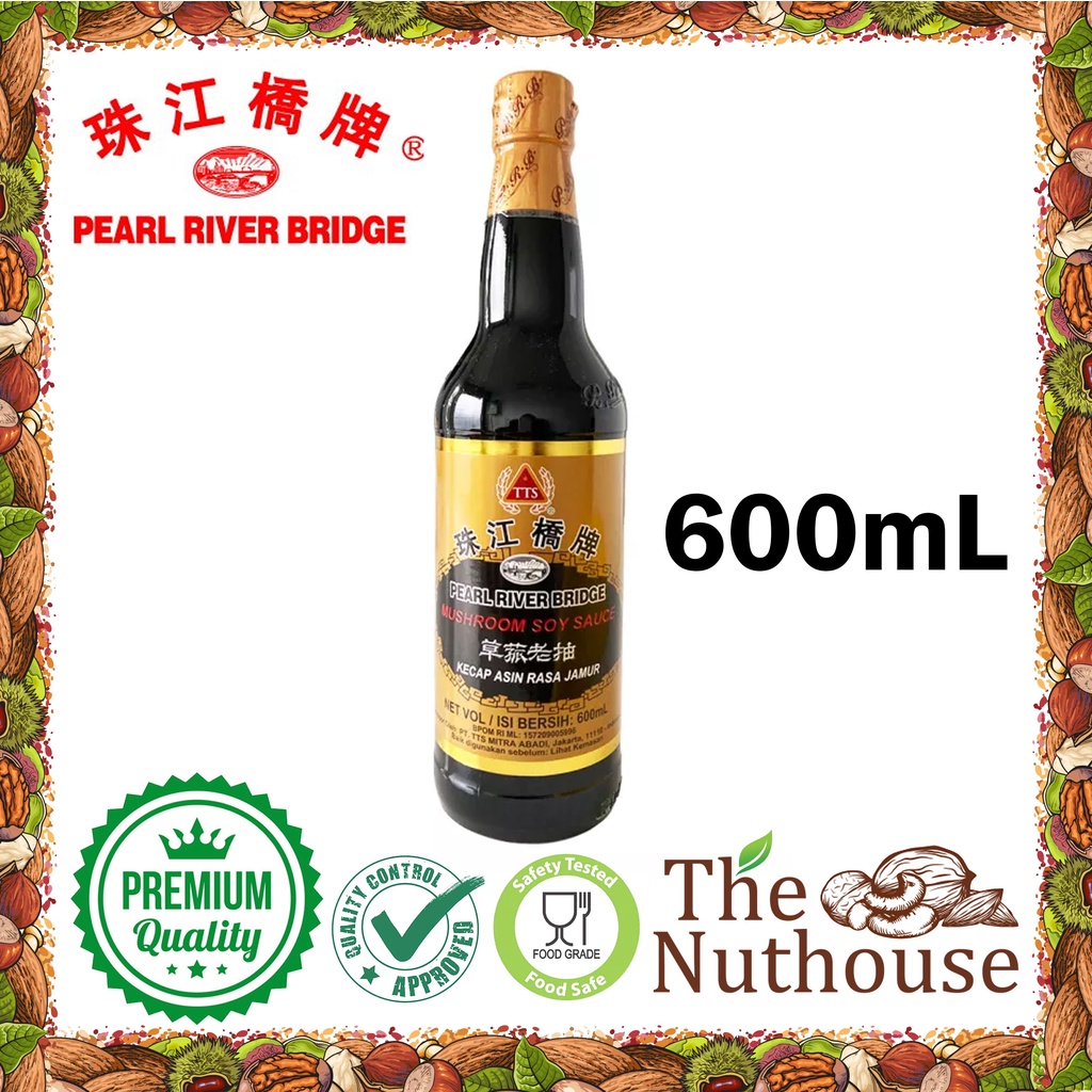 Pearl River Bridge Mushroom Soy Sauce / Kecap Asin Rasa Jamur 600ml