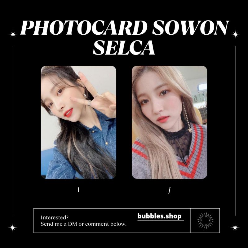 PHOTOCARD UNOFFICIAL SOWON G-FRIEND SELCA