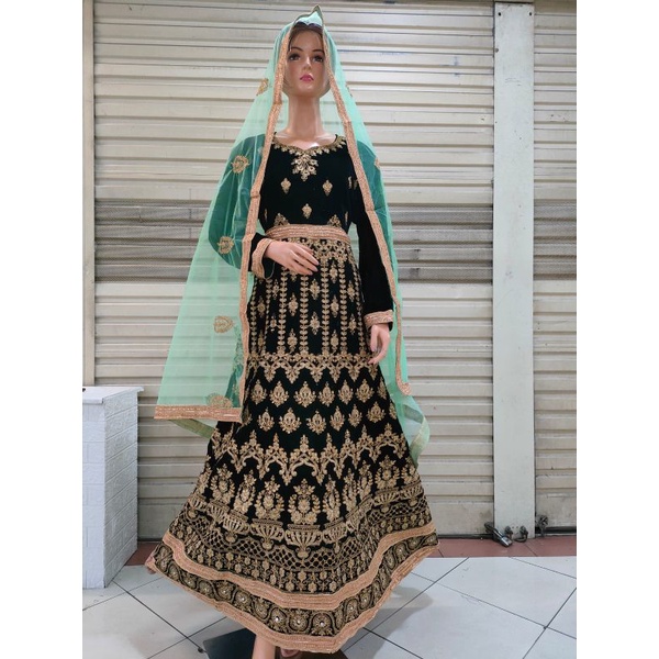 PROMO Siap Pakai Bridal Set Baju Pengantin Bludru Baldu Hijau Botol MUA BRIDAL Makassar Bugis Padang