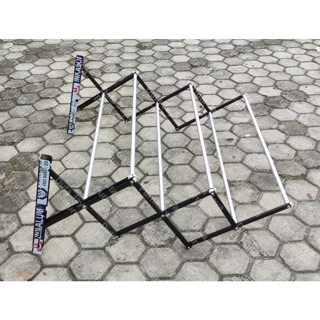 Jemuran Baju | Jemuran Handuk | Jemuran Tempel | Jemuran Dinding 6 Palang Alumunium