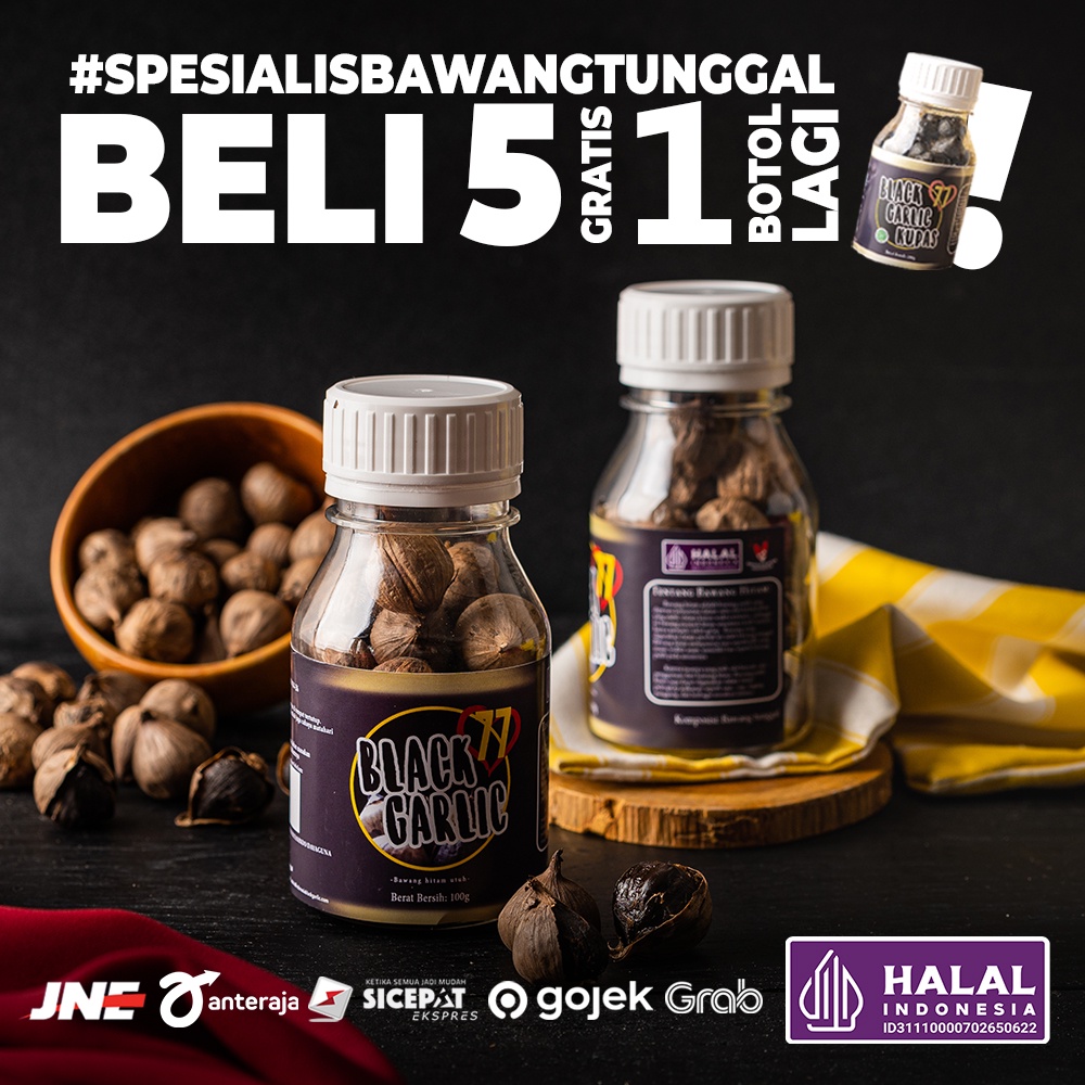 

Bawang Putih Hitam Tunggal - BLACK GARLIC Herbal - 100gram