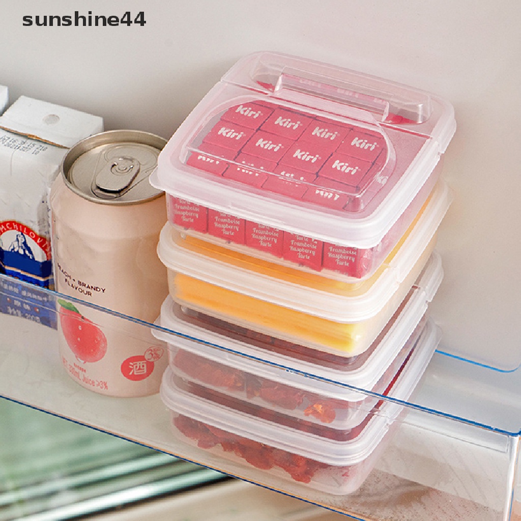 Sunshine Butter Cheese Storage Box Kulkas Portable Fresh-keeping Organizer Case.