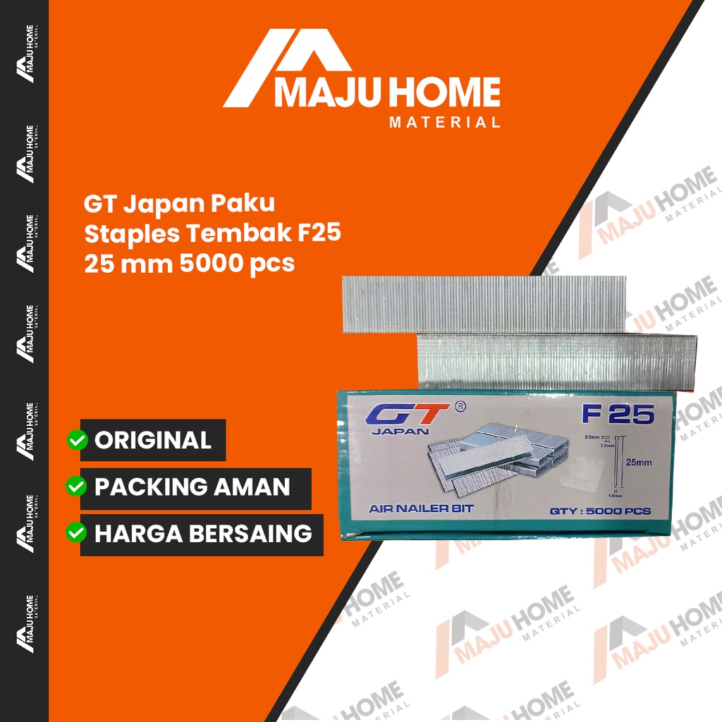 

GT Japan Paku Staples Tembak F25 25 mm 5000 pcs