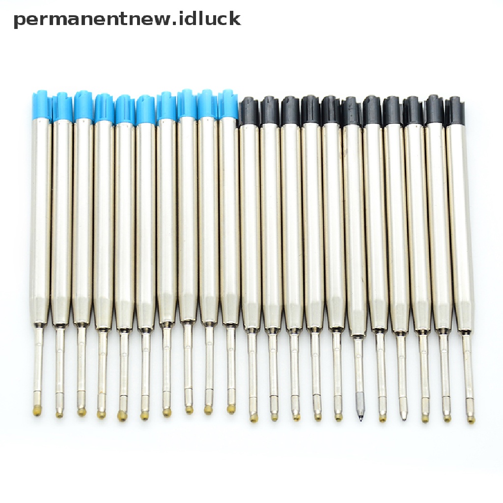 [luckypermanentnew] 10pcs Tinta Biru parker style standard 1.0mm ballpoint pen refills nib medium [ID]