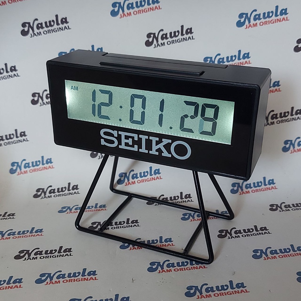 Seiko Alarm Clock QHL092K Black Limited Lunar Miniature Marathon - Jam Weker QHL092