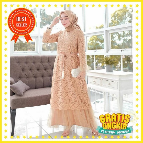 Gamis Syari Ceruty Babydoll Terbaru Set Khimar Gamis Syari Ceruti Baby Doll Set Khimar Gisella Nabti