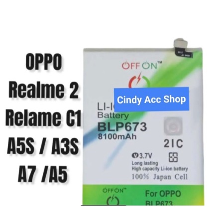 Baterai Doublepower For Oppo A31 A3S A5 A7 Realme 2 Realme C1 BLP673 Batre Battery