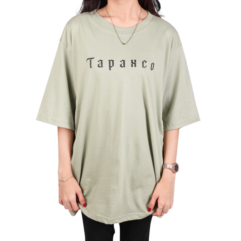 Kaos T-shirt Oversize Sage Green Kaos Pria Wanita
