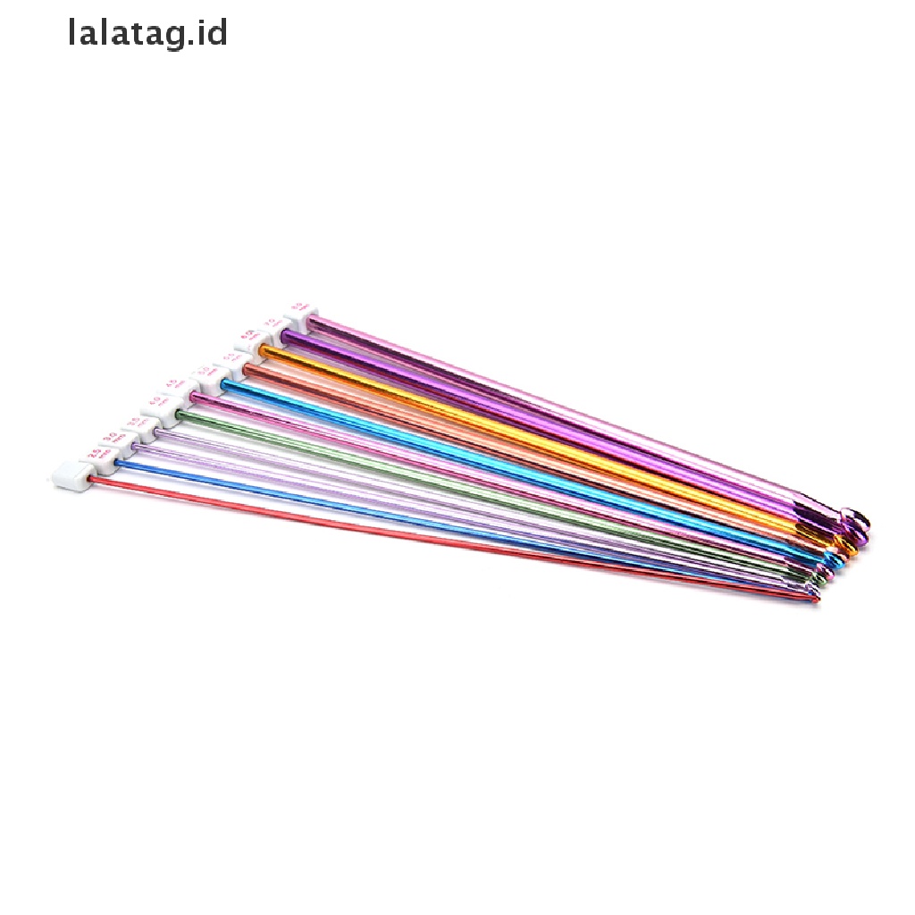 [lalatag] 11pcs 10.6 &quot;Beberapa Warna Aluminium Tunisia/Kait Crochet Afghanistan s 2- 8mm [ID]