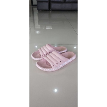 Sandal Wanita Q-4 L Slip On Jelly Soft  Sandal Rumah Empuk Anti Slip