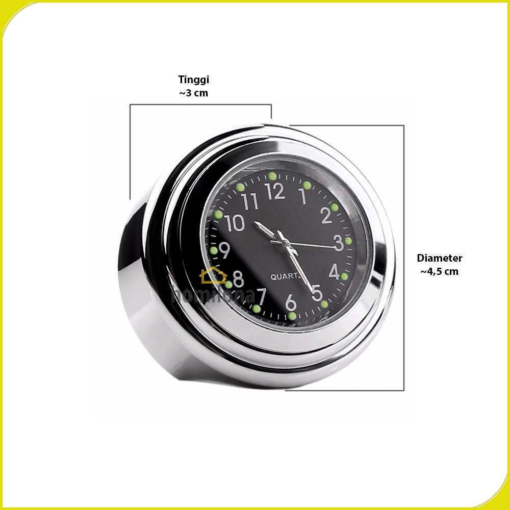 Jam Motor Anti Karat Handlebar Clock Stainless Steel - MT-WTCP