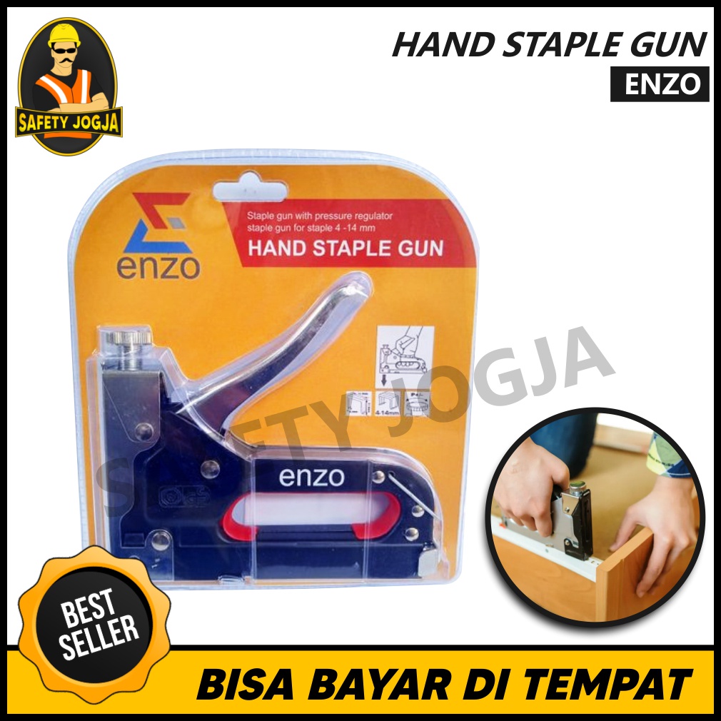 STEPLES TEMBAK STAPLES TANGAN STAPLER HAND GUN ENZO