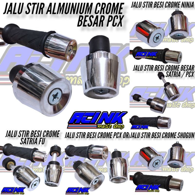 JALU STIR PCX NINJA SHOGUN SATRIA / JALU STANG STIR BESI PXC MODEL ORI / BANDUL STANG STIR