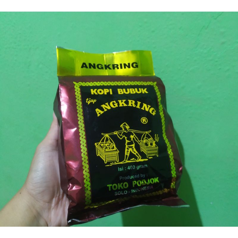 

kopi angkring warung podjok 400gr/angkring warung podjok 400 gram/kopi angkring solo warung pojok 400 gr/kopi solo warung podjok tjap angkring 400gr/kopi wong solo/kopi bubuk Angkring/kopi tubruk Angkring