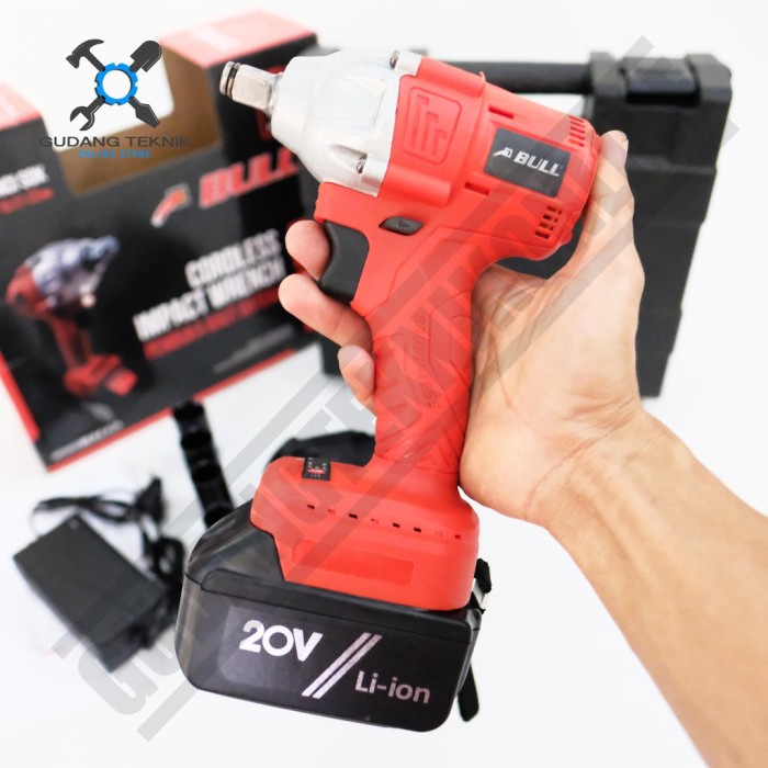 Mesin Pembuka Baut Ban 1/2&quot; BATERAI 20 Volt 0.5Inch BL127 BULL / CORDLESS Impact Wrench 1/2 Inch 20V BL 127 BULL