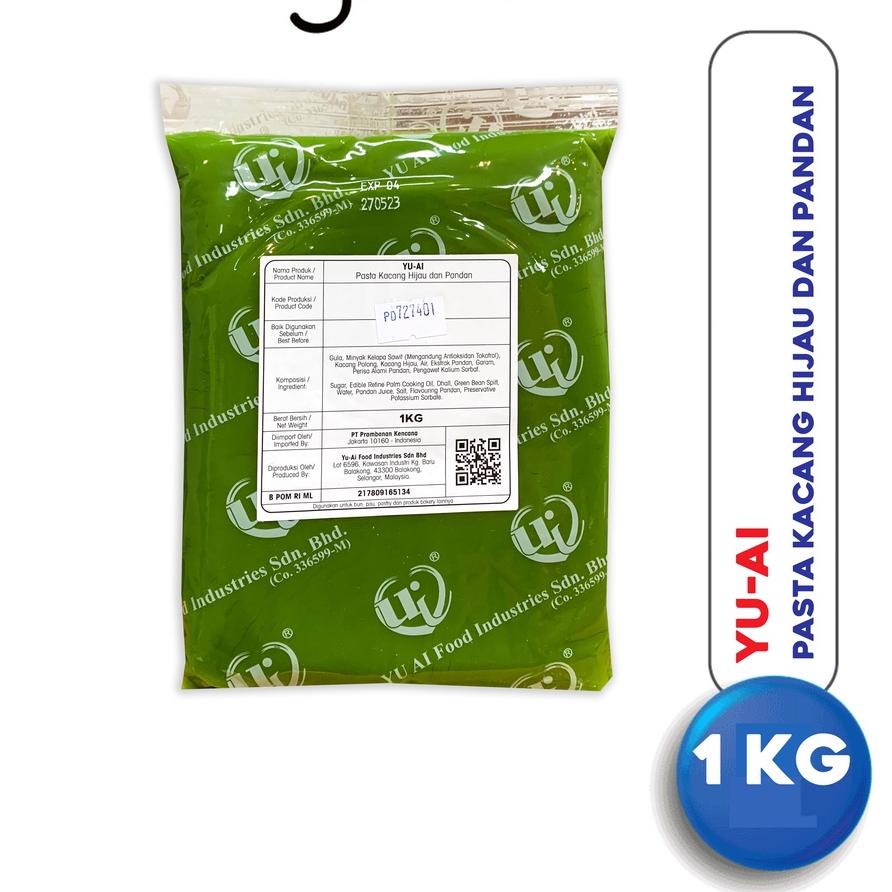 

Termurah [KI3] YU-AI Pandan Mung Bean Paste 1 KG Pasta Kacang Hijau dan Pandan