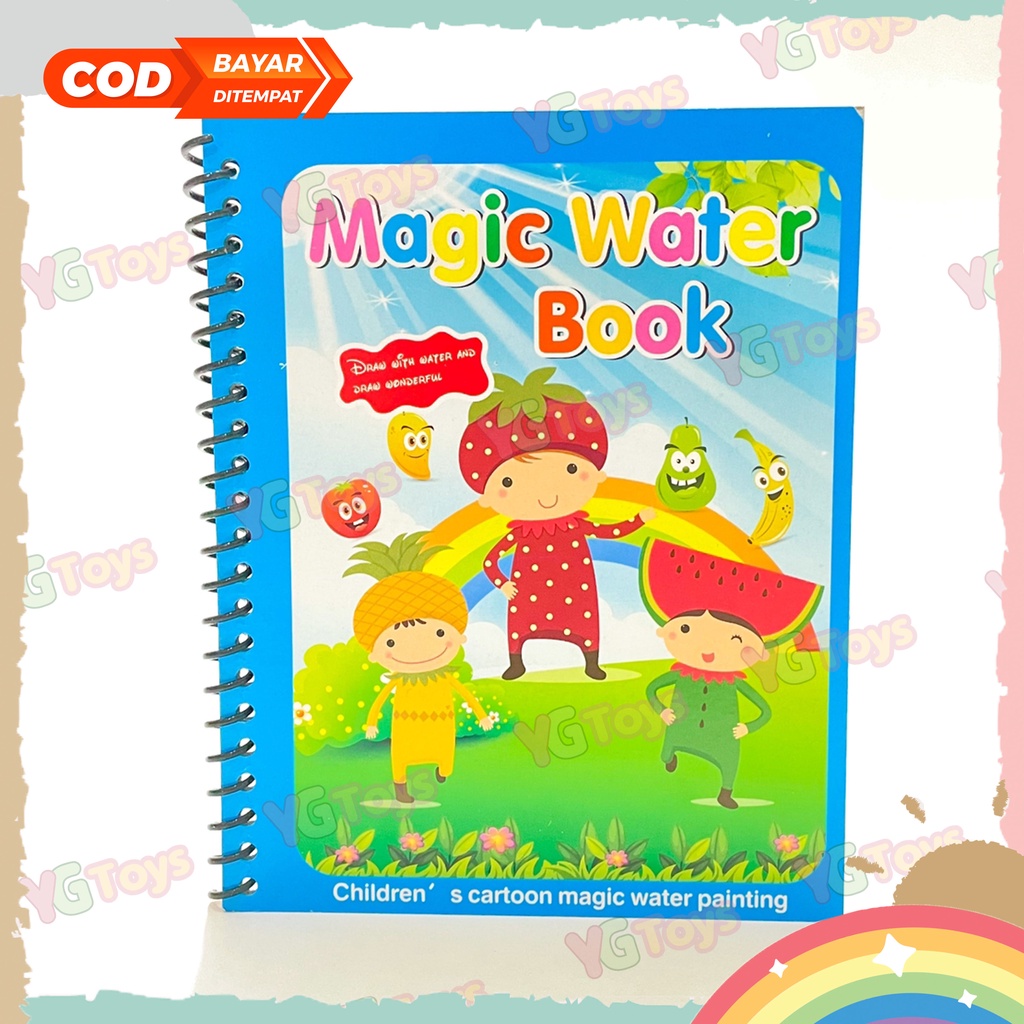 YGtoys Buku Mewarnai Anak Buku Warna Menggambar Ajaib Magic Water Book Water Drawing Book Mainan Edukasi