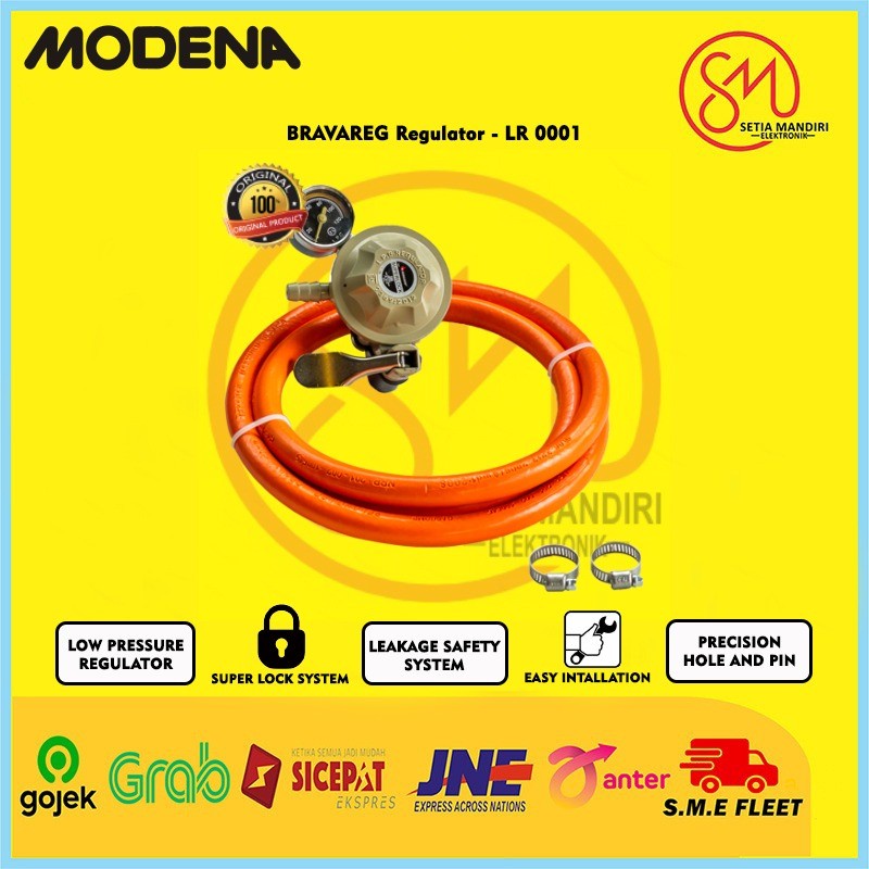 MODENA BRAVAREG Regulator + Selang Gas Set Superlock System - LR 0001