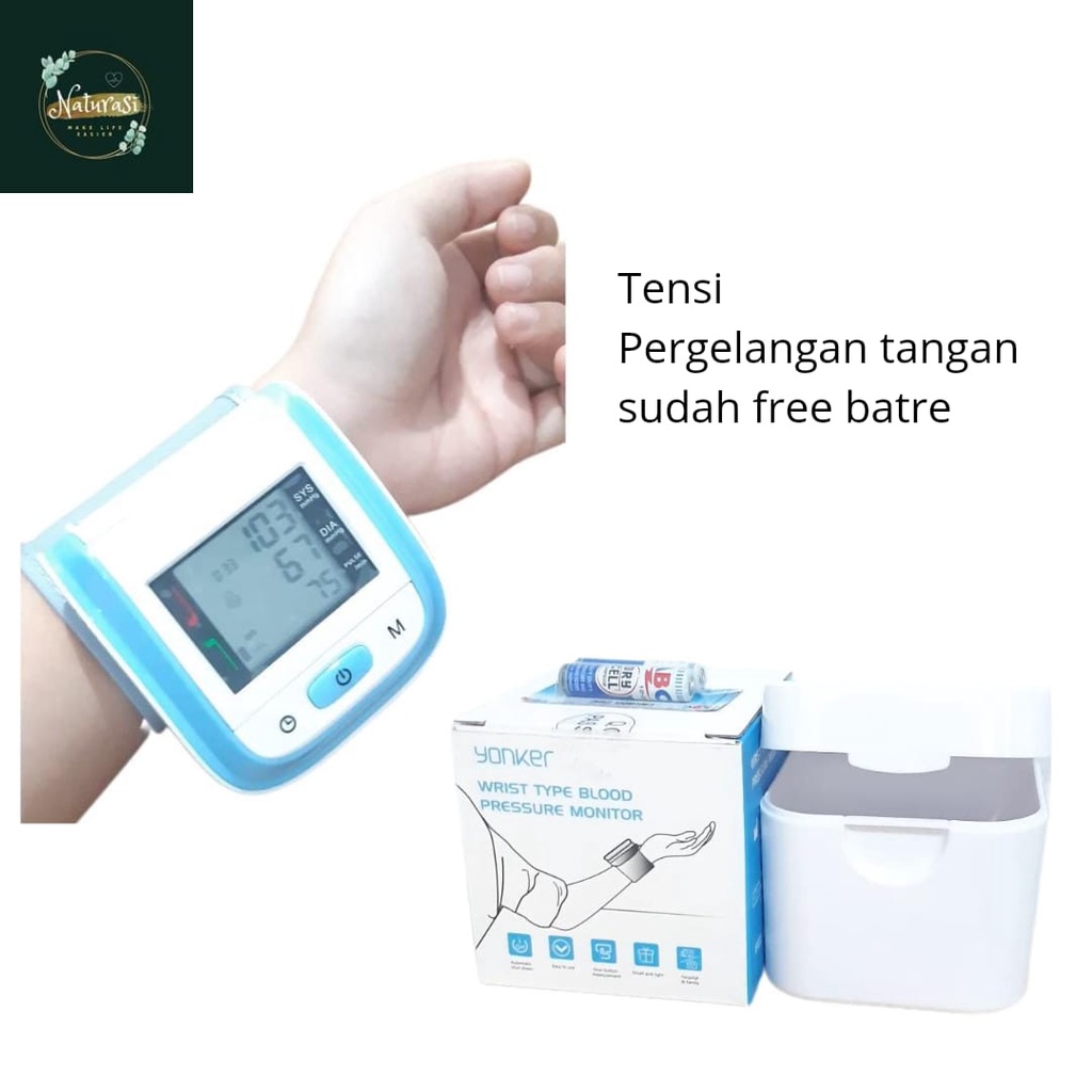 tensimeter digital pengukur tekanan darah otomatis di pergelangan tangan blood pressure wrist