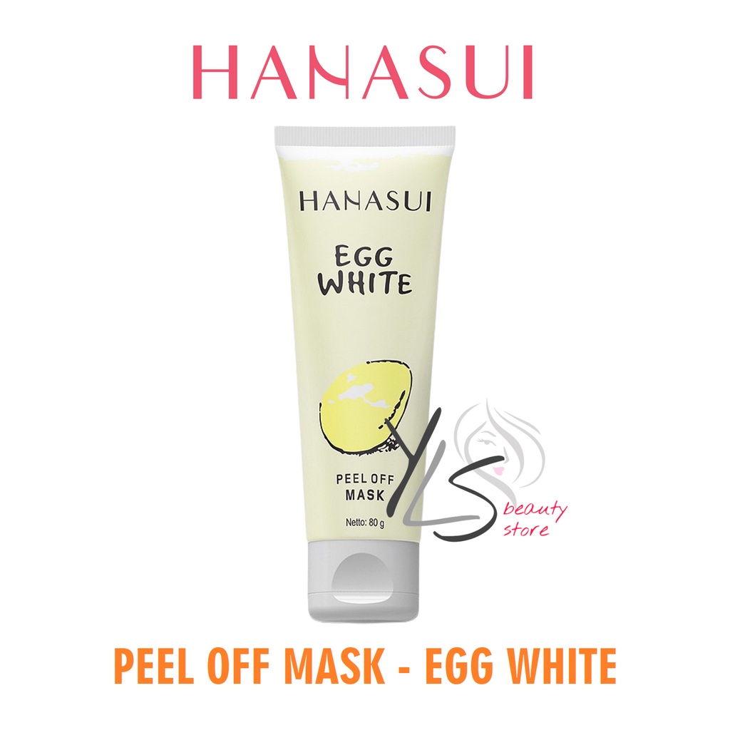 HANASUI PEEL OFF MASK EGG WHITE - TERDAFTAR BPOM - MASKER WAJAH PUTIH TELUR HANASUI PEEL OFF - MASKER MUKA MURAH