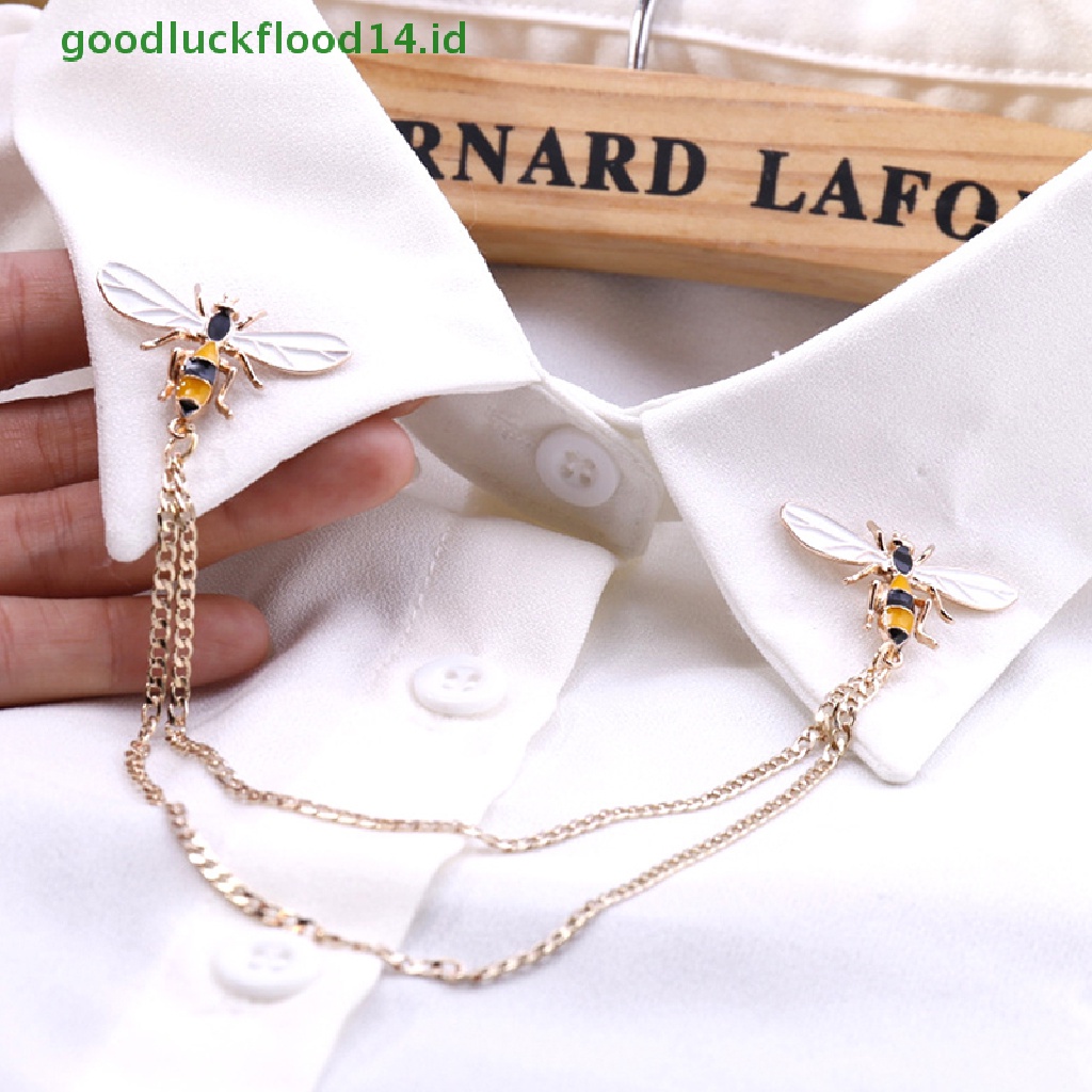 [GOOGFOUR] Lucu Lebah Vintage Bros Pin Paduan Logam Rantai Bros Broches Man Suit Pin [TOP]