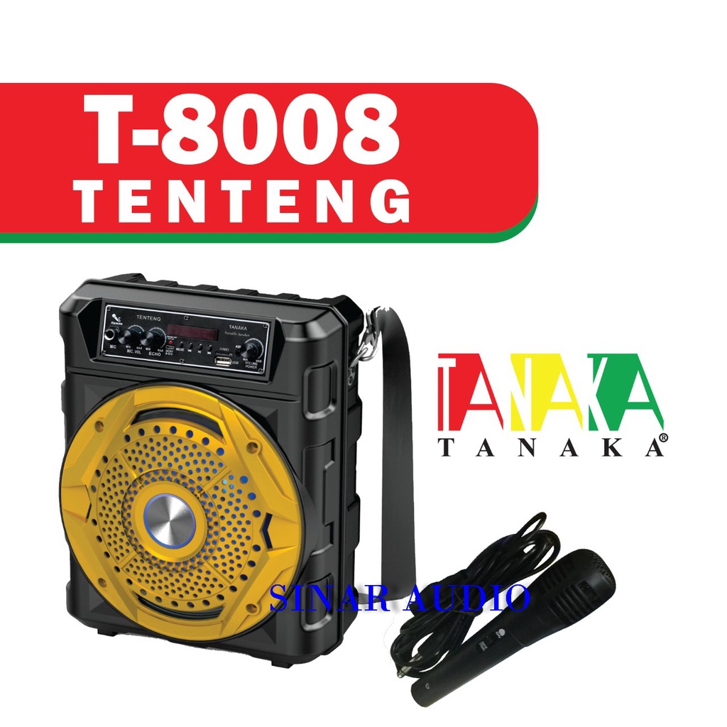 PROMO Speaker portable TANAKA 8inch T8008 8 inch SPEAKER TENTENG bluetooth original