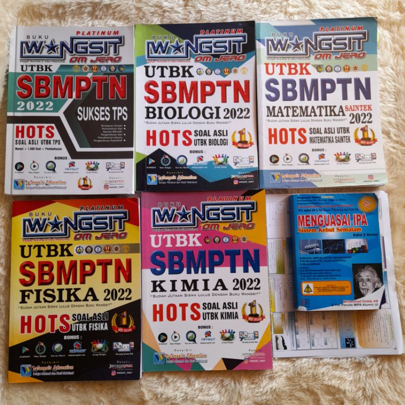 

preloved buku sks ipa biru dan wangsit platinum om jero saintek 2022 original
