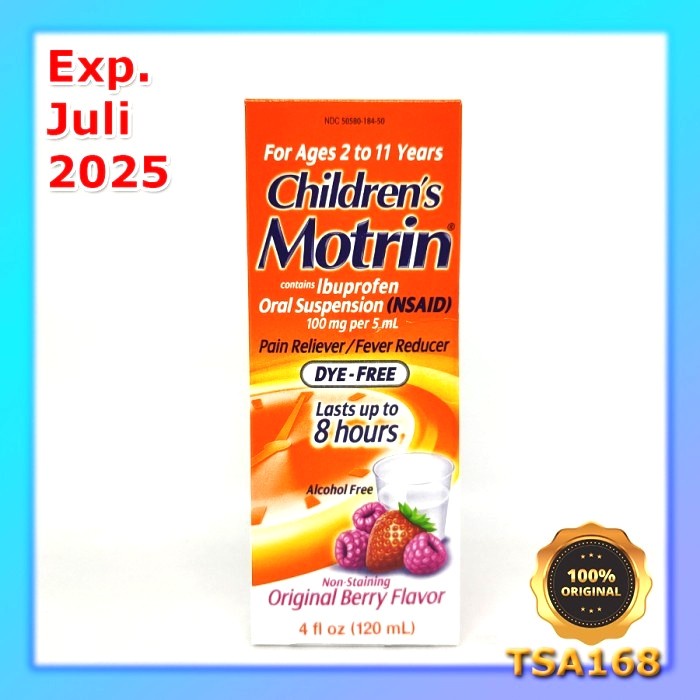 Children's Mortin Ibuprofen Sirup 120 ml Pereda Nyeri Demam Anak Fever