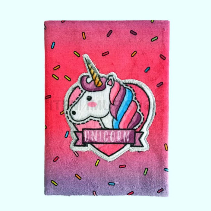 

Terlaris ✨ -Buku Agenda Diary Catatan Note Book Motif Kain Karakter Unicorn Pony- 2.1.23