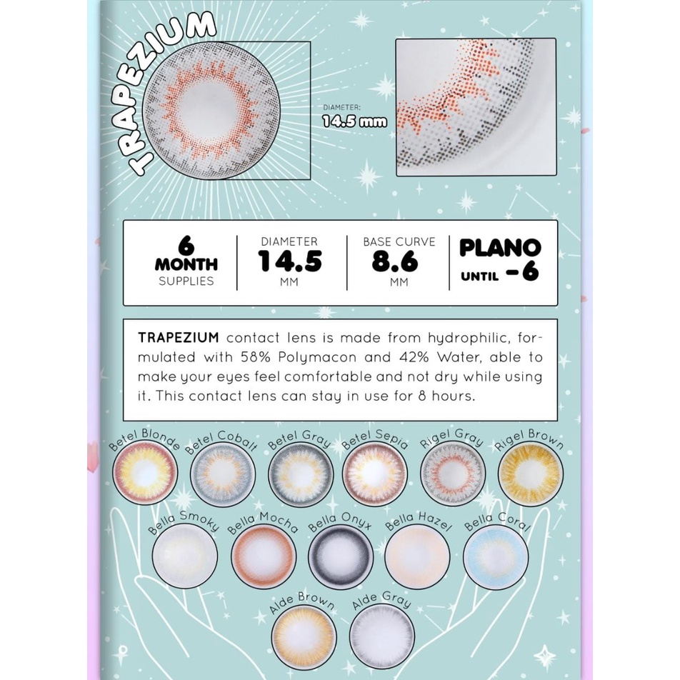 SOFTLENS TRAPEZIUM BELLA CORAL(NORMAL)