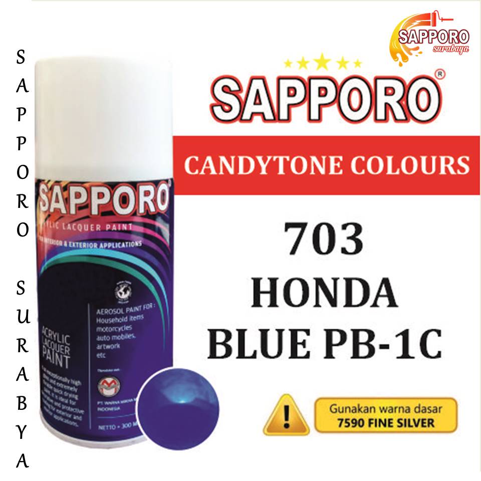 Sapporo Spray 703 Honda blue PB1C / candy blue / pilox / pylox