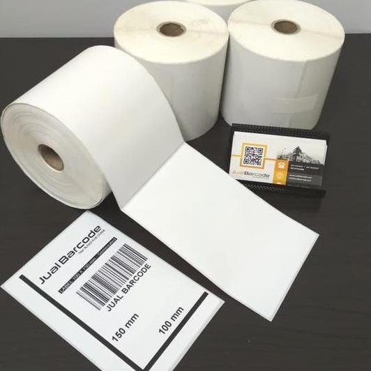 

NGA586 (LEBIH TEBAL) KERTAS THERMAL LABEL 100x150 Isi 250pc Paper Roll Printer Praktis ||