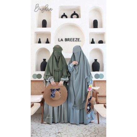 Abaya Bushra Lucia awella/ready ukuran L/warna sage