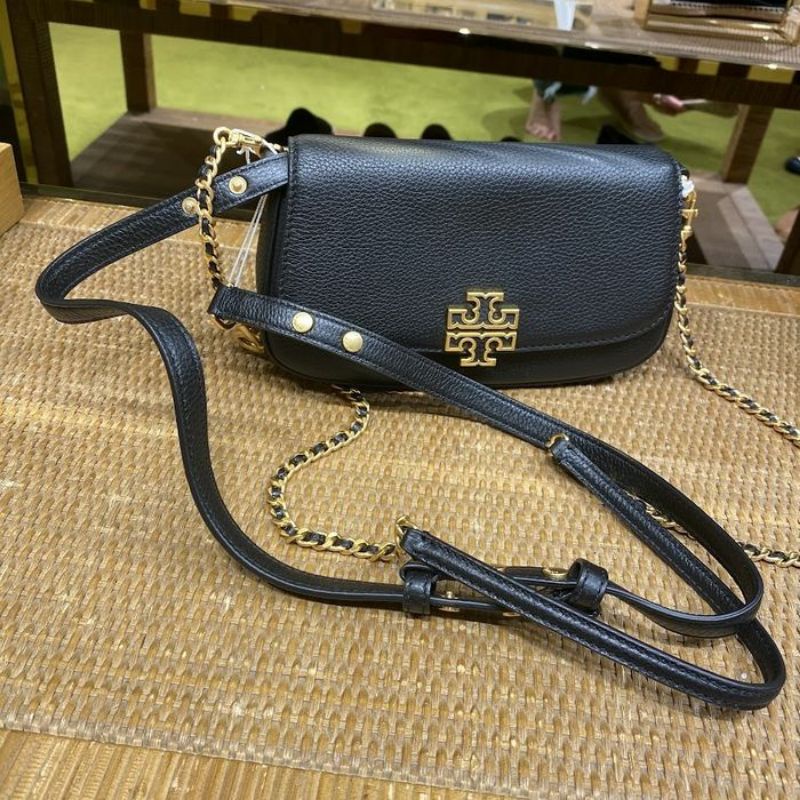 NWT Tory Burch Britten Convertible Crossbody BLACK 138772