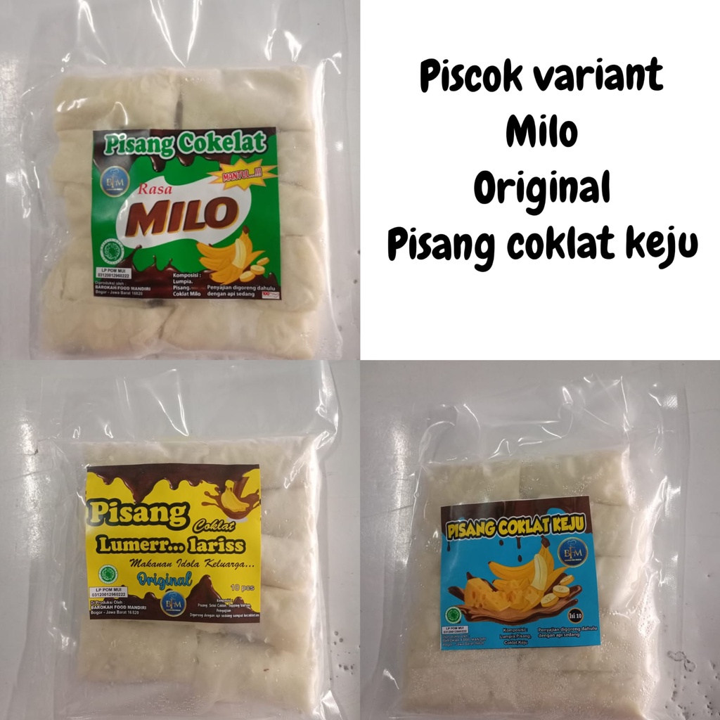 Jual Piscok Lumer Isi Pcs Piscok Lumer Pisang Coklat Lumer Milo