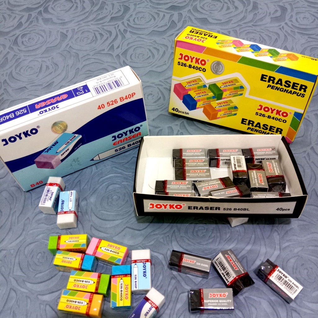 

PENGHAPUS ERASER JOYKO 1 PACK / 40 BIJI