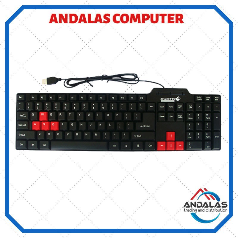 KEYBOARD KOMPUTER EKSTERNAL EYOTA K820 WIRED KABEL USB