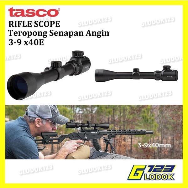 TASCO Telescope Teleskop Teropong Riflescope Senapan Angin 3-9 X40E