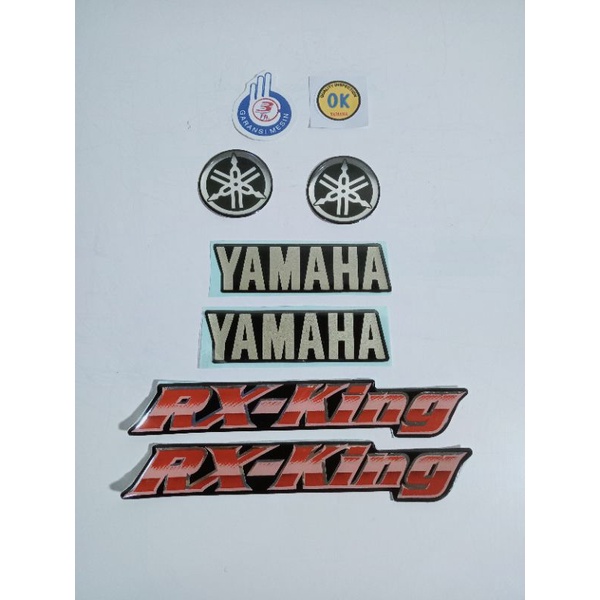 striping rx king 2002 biru set emblem timbul, stiker lis body rx king 2002 biru komplit emblem