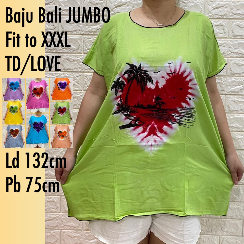 BAJU BALI JUMBO PRINTING FIT TO XXXL TD/LOVE