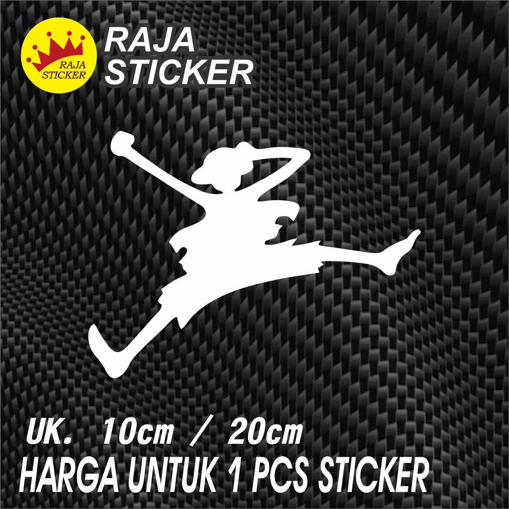 STIKER CUTTING ONE PIECE LUFFY MOTOR MOBIL