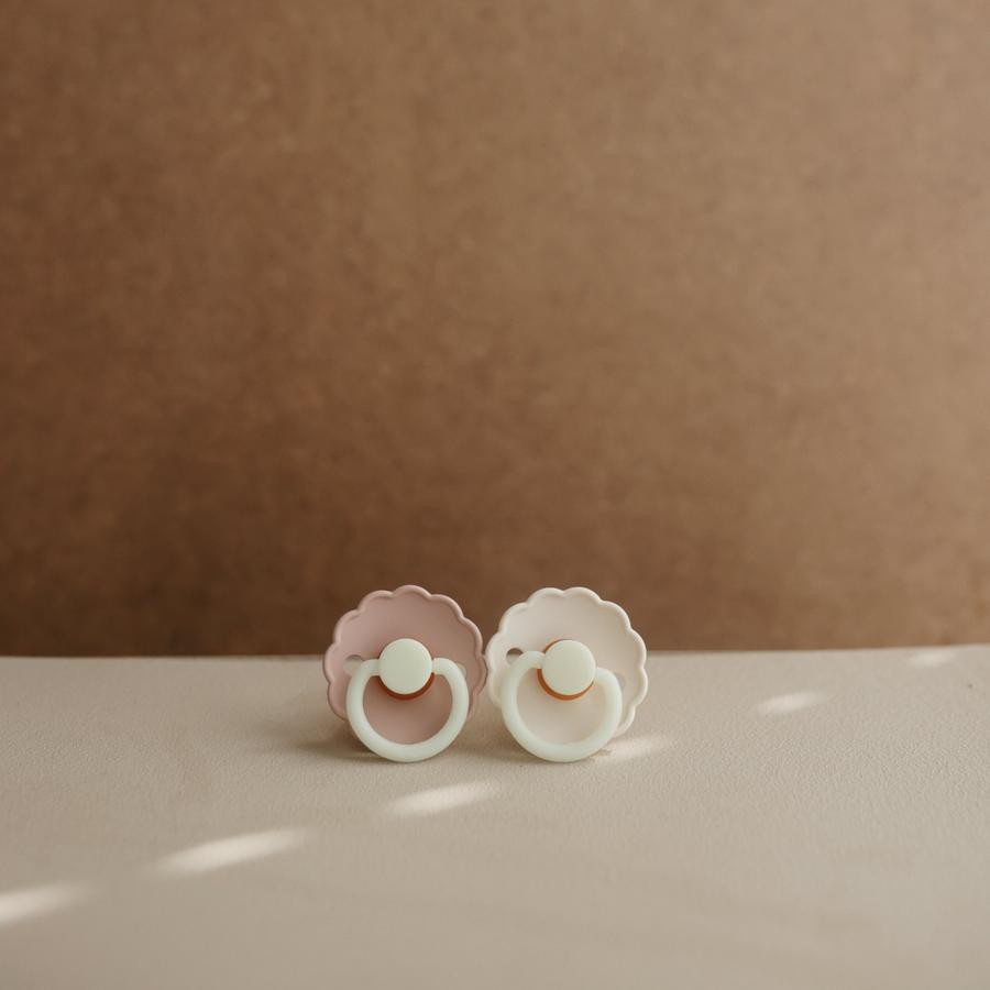 FRIGG Daisy Silky Soft Silicone Night Pacifier | Glow-in-the-Dark Pacifier
