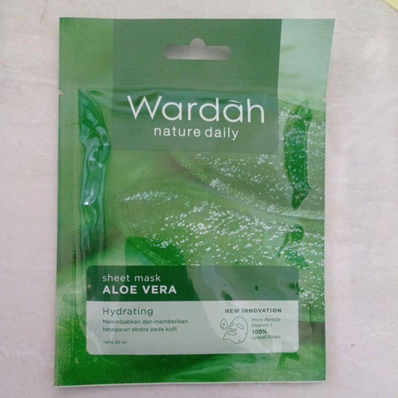 Wardah Sheet Mask Aloe Vera exp Agustus 2024