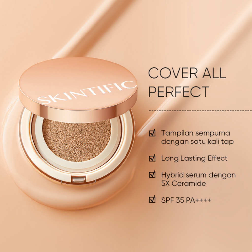 SKINTIFIC Cover All Perfect Cushion SPF 35 PA+++ 11g - Apple_Kosmetik