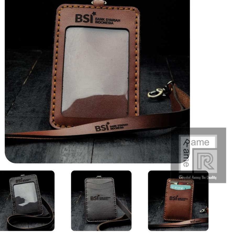 

~ Id Card Holder Name Tag Holder Kulit BSI Bank Syariah Indonesia New