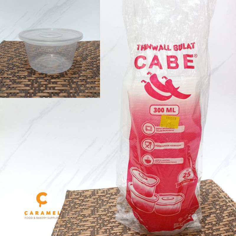 Cabe Thinwall Mangkok  Bulat 300ml - box salad/pudding- rice bowl