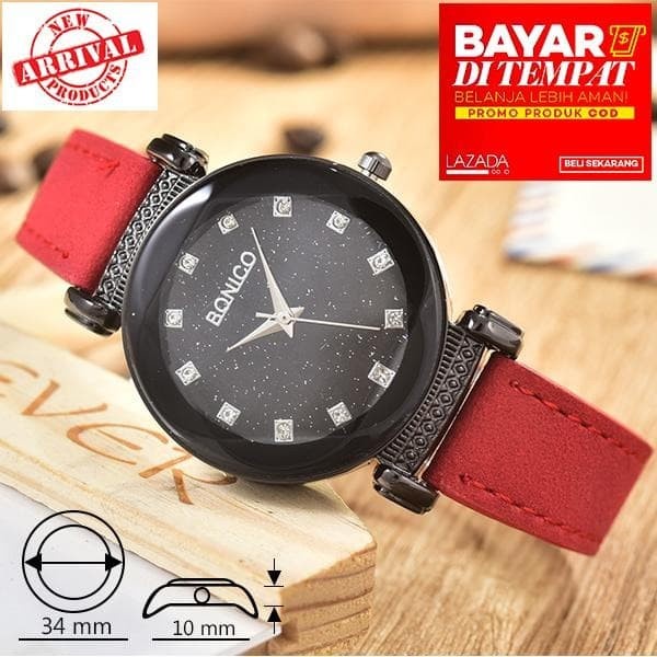 Jam Tangan Cewek Merk Bonico Bnc 5112 L Tali Kulit X2D9 Jam Tangan casual viral Murah mewah Promo Berkualitas branded Terlaris Sale elegant Cantik sport premium Keren vintage BISA COD Trendy Elegan High Quality Terbaru Best Seller Kualitas Terbaik