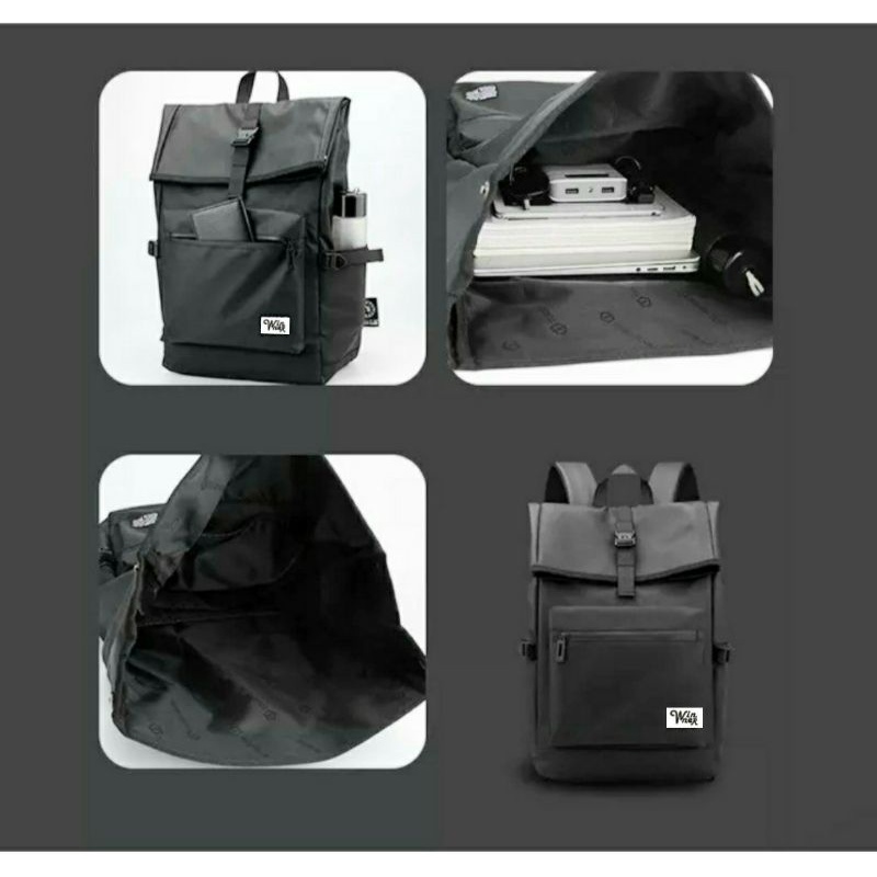 WinnerBag Tas Backpack Ransel Waterproof Tas Distro Free Raincover Tas Ransel Daily Backpack Pria 089