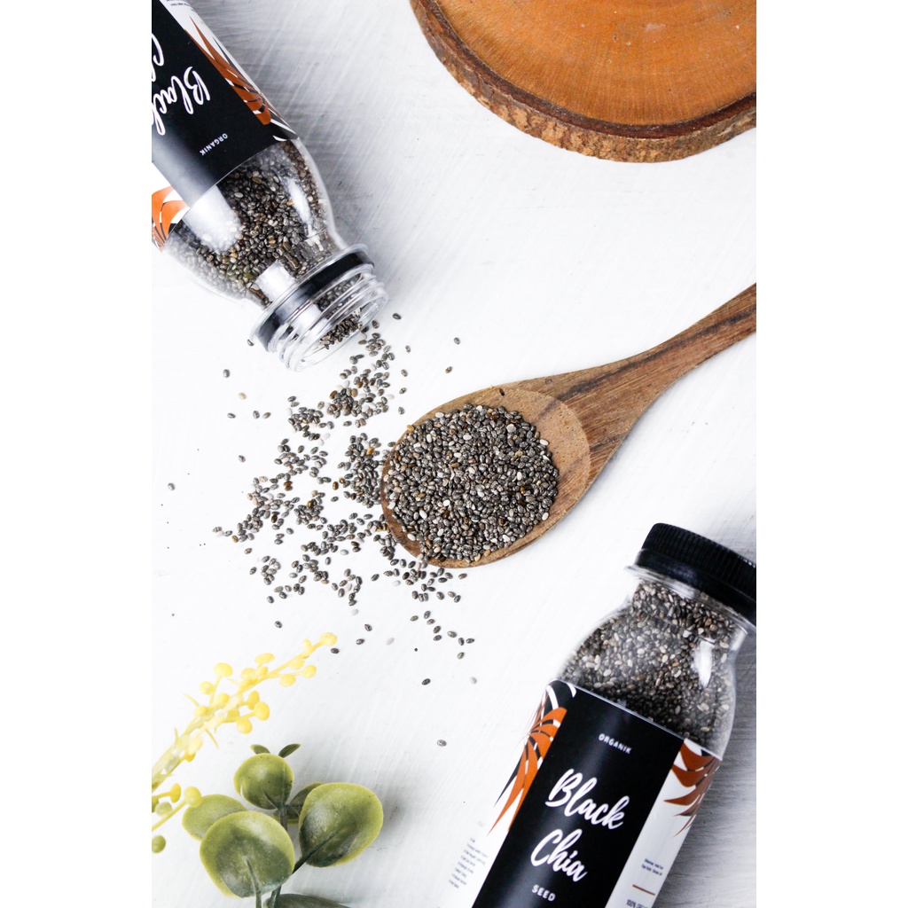 

PREMIUM CHIA SEED Organic Black chia seed mexico Detox tubuh Obat Diet MPASI isi 80gr